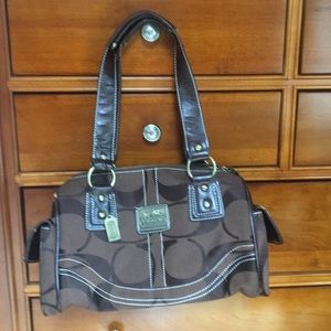 Brown coach shoulder bag